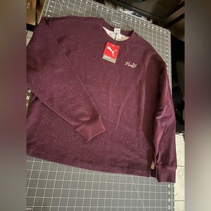 Puma Women's Burgundy Crewneck Sweater